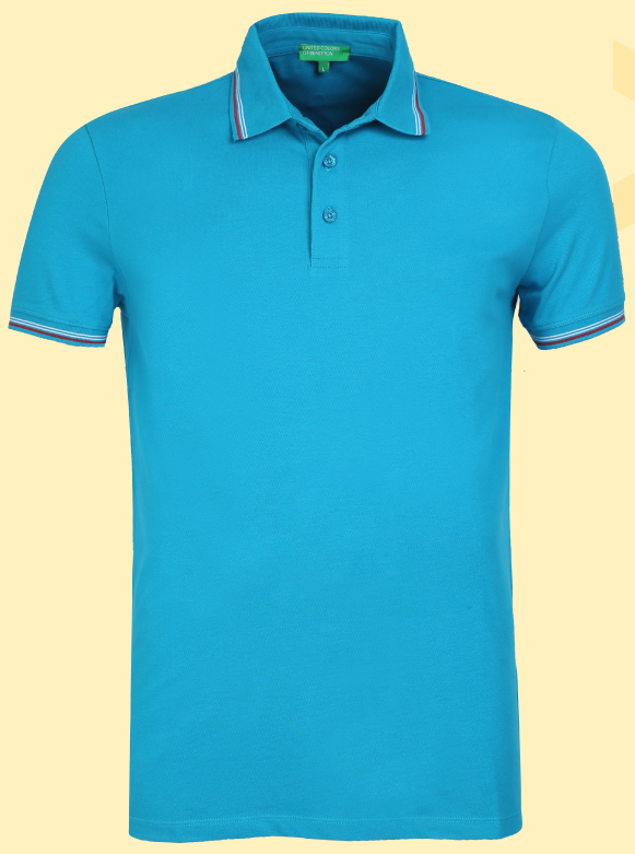 UCB Lycra Polycotton Tipping Polo T Shirt