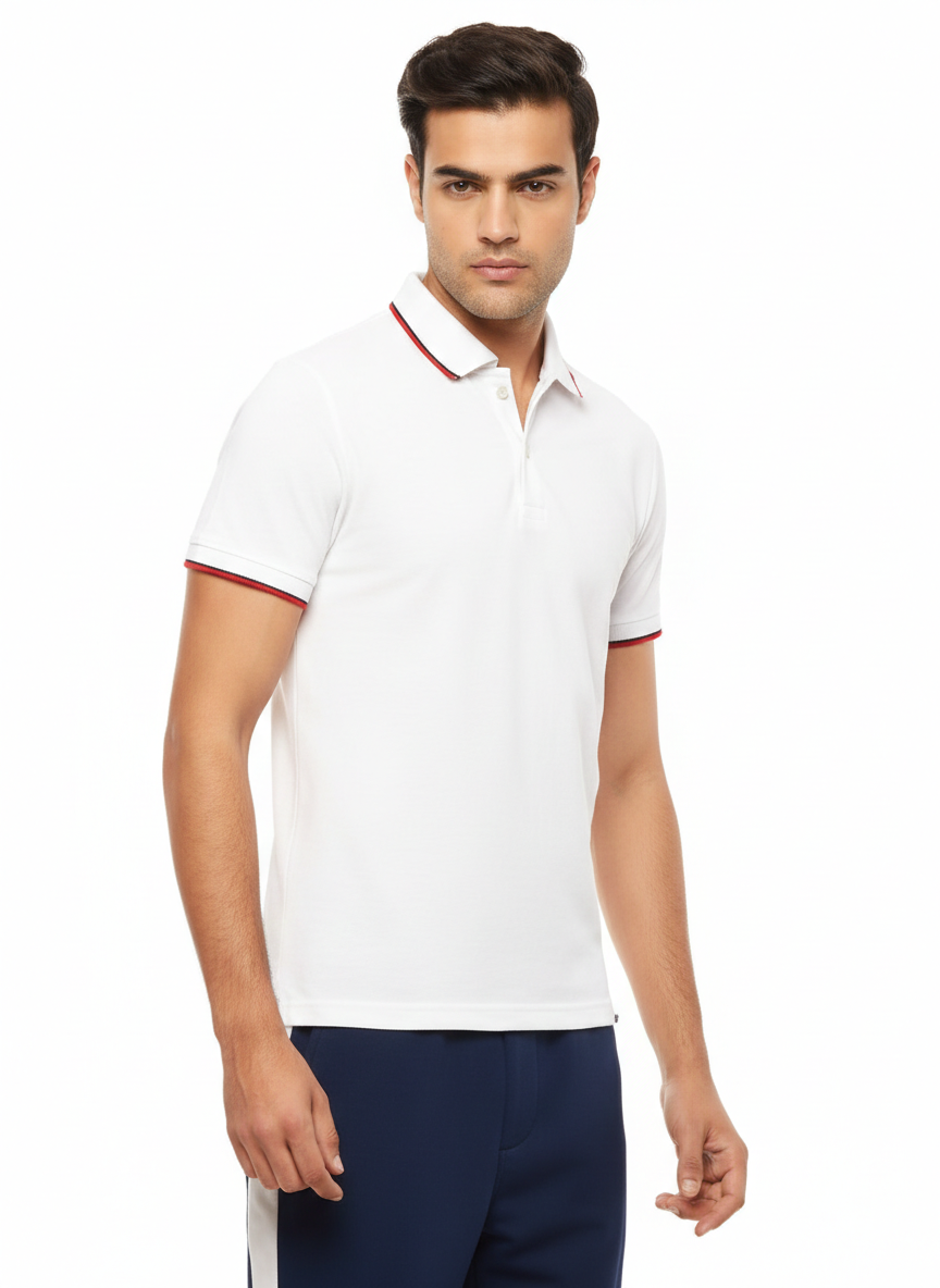 Hummel Polycotton Tipping Polo T Shirt