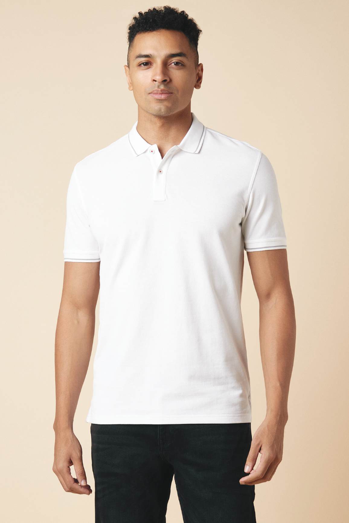 Allensolly Cotton Tipping Polo T Shirt